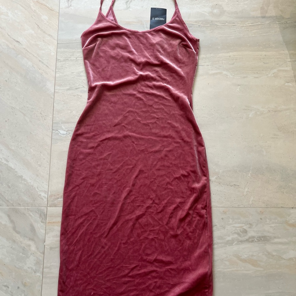 Forever 21 Purple Slip Midi Dress Spaghetti Strap Casual